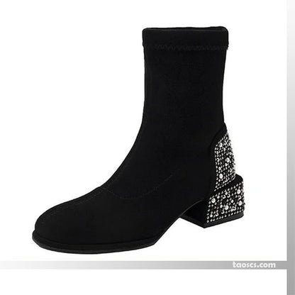 👢 50 % DE RÉDUCTION – POUR UNE DURÉE LIMITÉE SEULEMENT ! ✨ Bottines élégantes, brillantes et stylées pour femmes