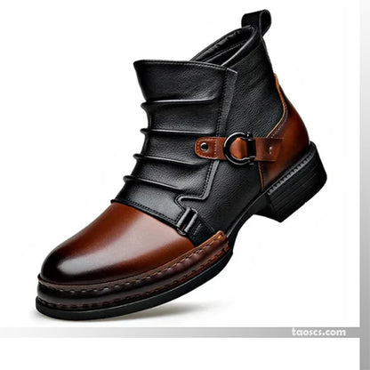 👢50% de réduction! ✨ Bottines en Cuir Véritable pour Homme – Confortable, Durable & Style Intemporel 🧥