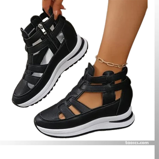 🔥Meilleurs prix pour l'été🔥Sandales compensées confortables et légères avec fermeture éclair latérale