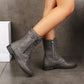 👢Soldes 49 % de réduction – Bottes orthopédiques à bout rond et fermeture éclair latérale pour femmes