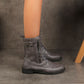 👢Soldes 49 % de réduction – Bottes orthopédiques à bout rond et fermeture éclair latérale pour femmes