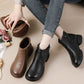 💞Livraison gratuite💞Bottines mi-montantes pour femme en cuir véritable avec fermeture éclair
