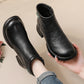 💞Livraison gratuite💞Bottines mi-montantes pour femme en cuir véritable avec fermeture éclair