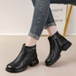 💞Livraison gratuite💞Bottines mi-montantes pour femme en cuir véritable avec fermeture éclair