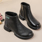 💞Livraison gratuite💞Bottines mi-montantes pour femme en cuir véritable avec fermeture éclair