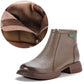 💞Livraison gratuite💞Bottines mi-montantes pour femme en cuir véritable avec fermeture éclair