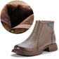 💞Livraison gratuite💞Bottines mi-montantes pour femme en cuir véritable avec fermeture éclair