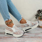 🔥2025 BEST SALE 🔥Chaussures de sport orthopédiques en maille respirante translucide imprimée à hauteur intérieure pour femmes, nouveau style