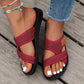 💕Profitez du confort💕Sandales plates confortables à bout ouvert pour pieds larges