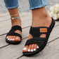 💕Profitez du confort💕Sandales plates confortables à bout ouvert pour pieds larges