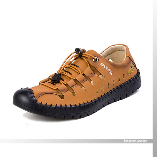 Sandales en cuir de vache Baotou pour hommes, décontractées et creuses（Achetez 2 paires et bénéficiez de la livraison gratuite🔥）