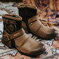 MEILLEUR CADEAU - Bottes En Cuir De Style Cowboy Occidental Pour Hommes